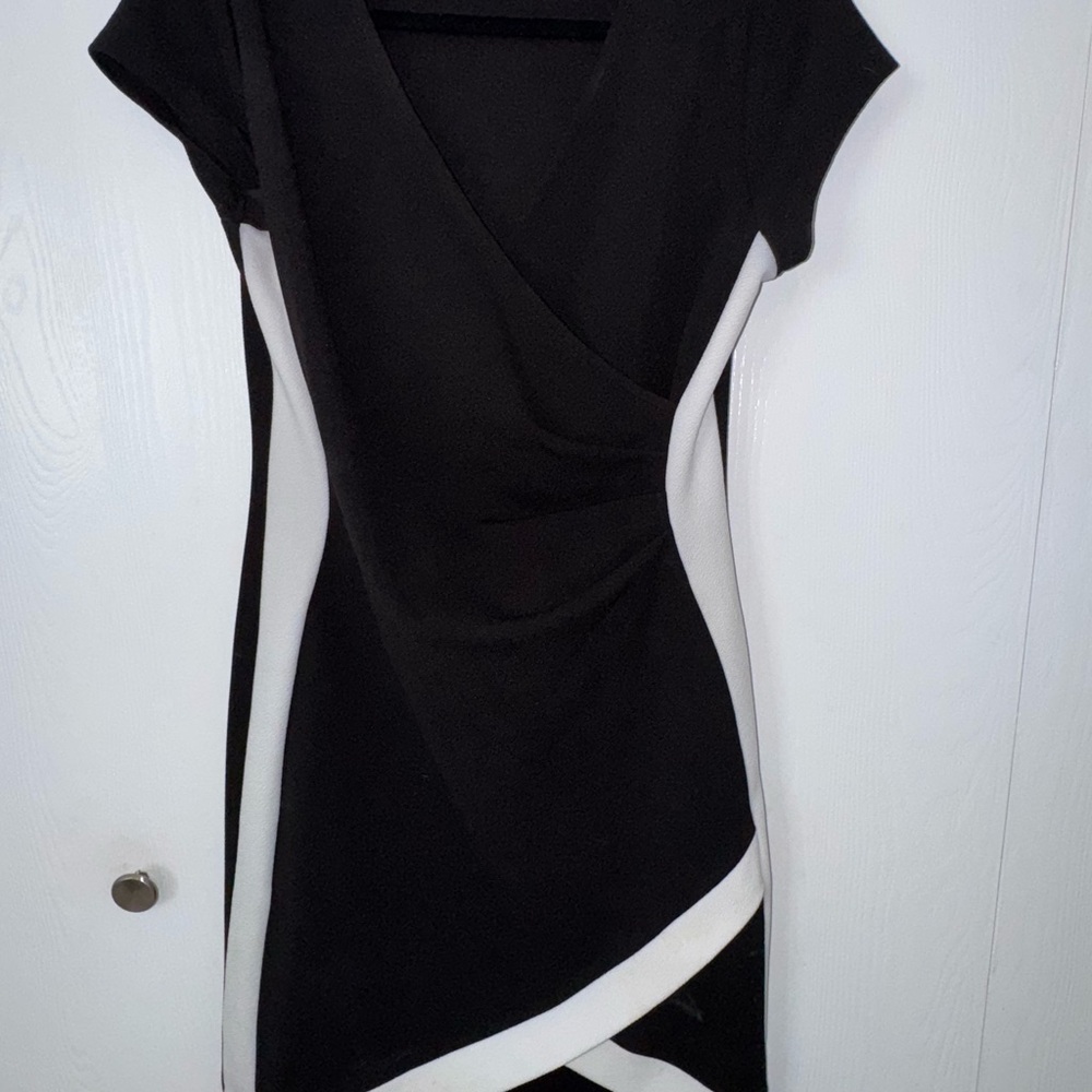 Elegant Black and White Dress